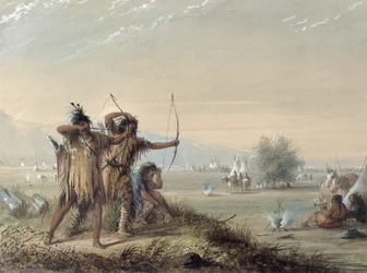 Snake Indians Testing Bows, 1837